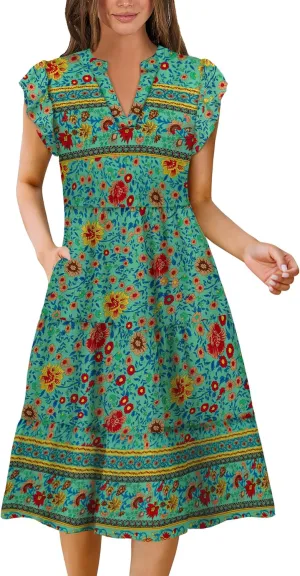 Summer Dresses for Women 2025 Elegant Classy Casual Plus Size Spring Midi Fashion Dress S-XXL