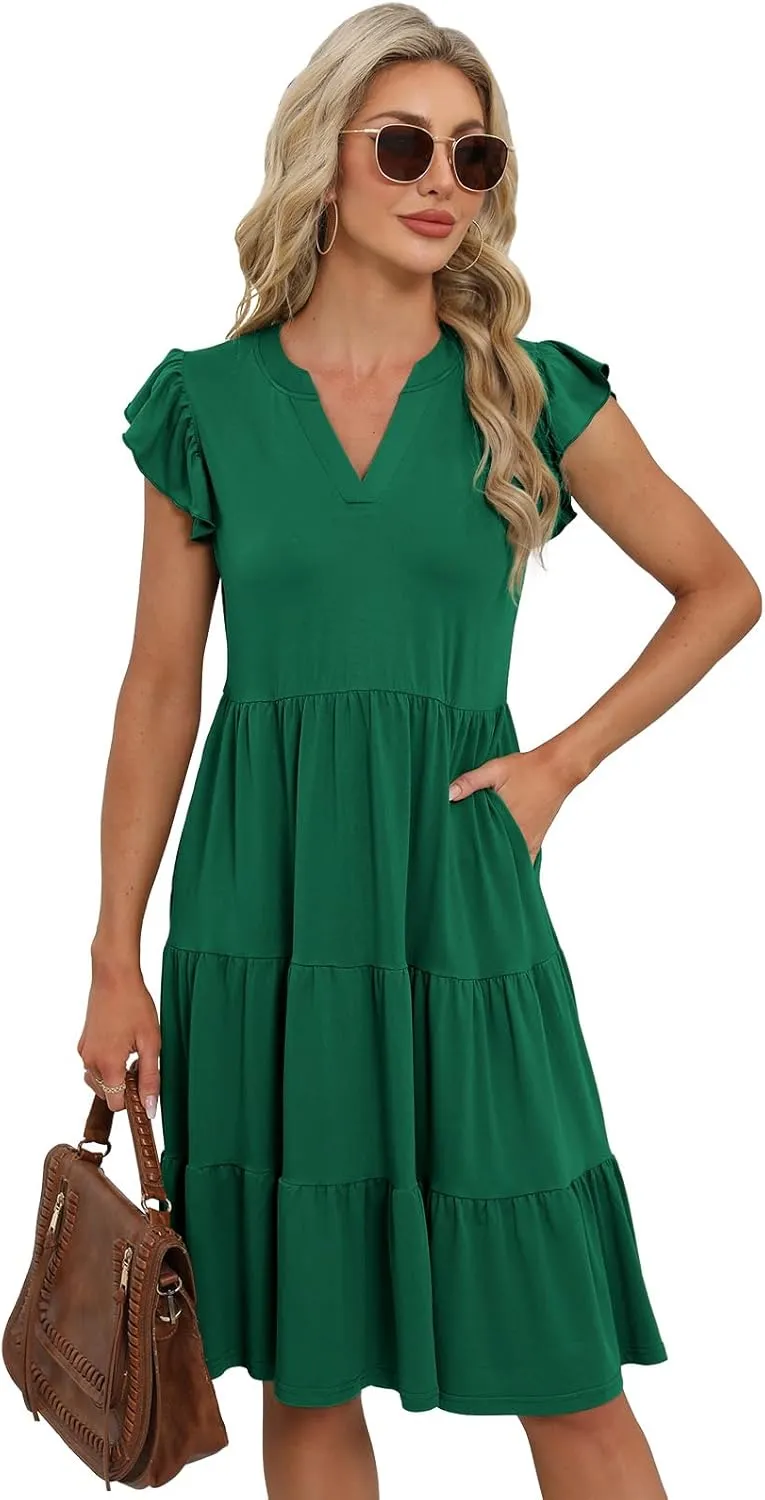 Summer Dresses for Women 2025 Elegant Classy Casual Plus Size Spring Midi Fashion Dress S-XXL