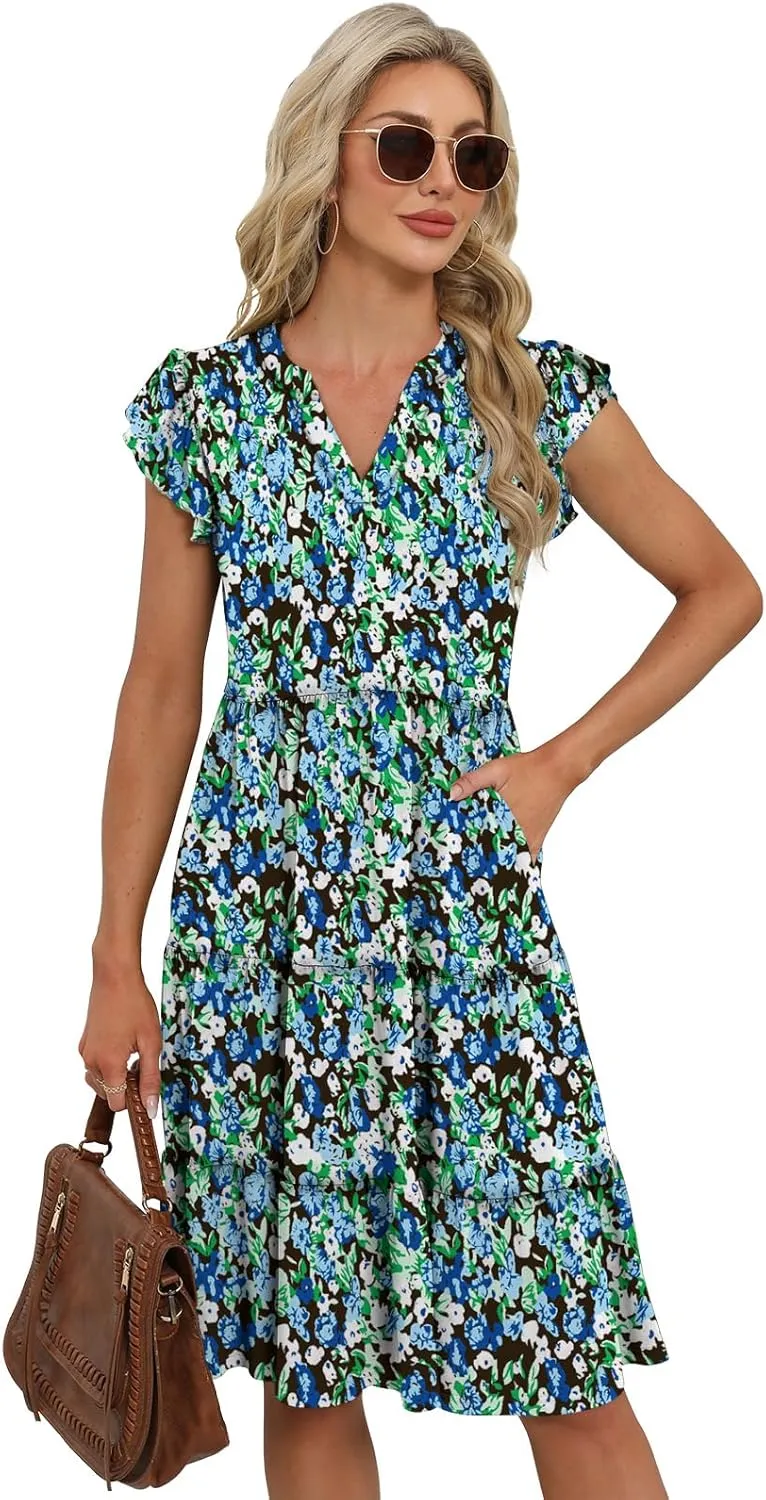Summer Dresses for Women 2025 Elegant Classy Casual Plus Size Spring Midi Fashion Dress S-XXL