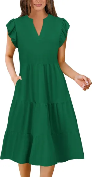 Summer Dresses for Women 2025 Elegant Classy Casual Plus Size Spring Midi Fashion Dress S-XXL