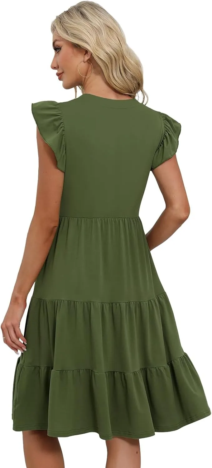 Summer Dresses for Women 2025 Elegant Classy Casual Plus Size Spring Midi Fashion Dress S-XXL