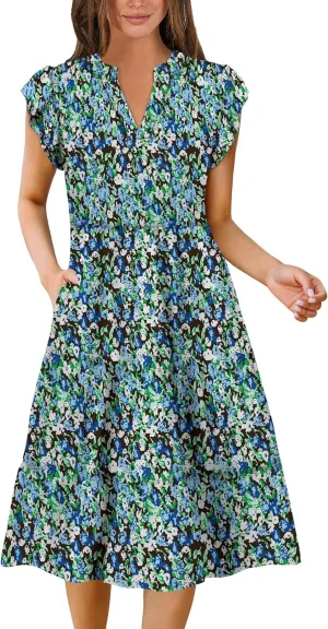 Summer Dresses for Women 2025 Elegant Classy Casual Plus Size Spring Midi Fashion Dress S-XXL