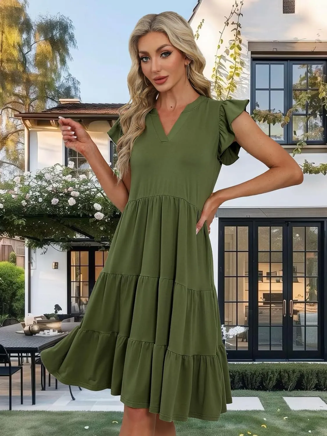 Summer Dresses for Women 2025 Elegant Classy Casual Plus Size Spring Midi Fashion Dress S-XXL