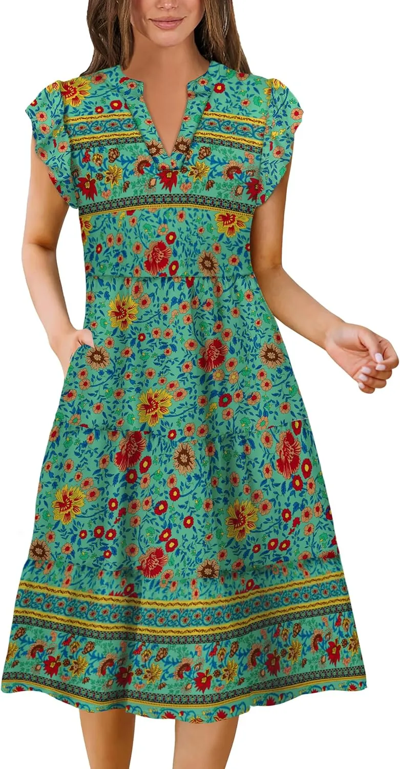 Summer Dresses for Women 2025 Elegant Classy Casual Plus Size Spring Midi Fashion Dress S-XXL