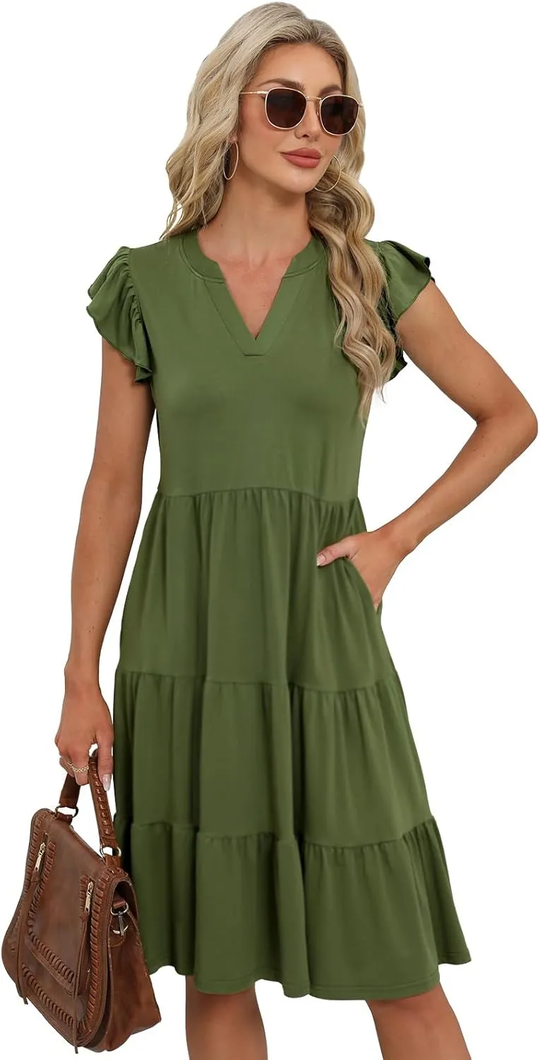 Summer Dresses for Women 2025 Elegant Classy Casual Plus Size Spring Midi Fashion Dress S-XXL