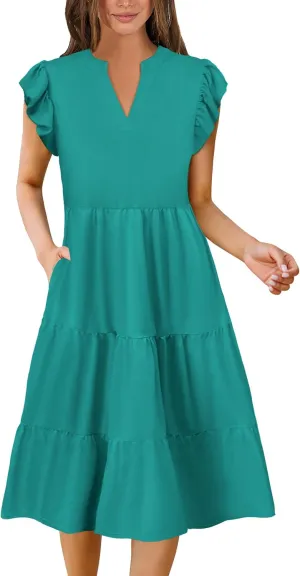 Summer Dresses for Women 2025 Elegant Classy Casual Plus Size Spring Midi Fashion Dress S-XXL