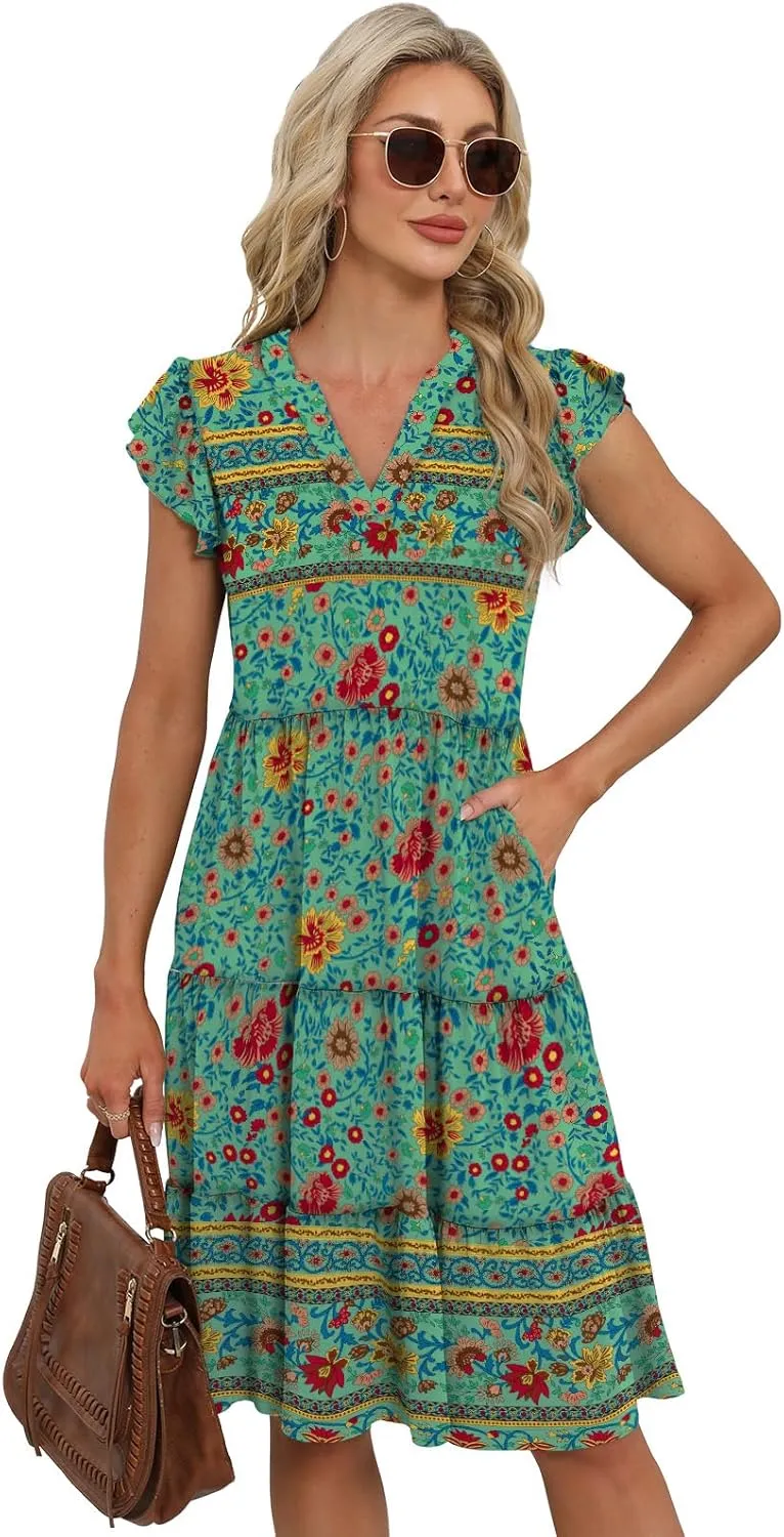 Summer Dresses for Women 2025 Elegant Classy Casual Plus Size Spring Midi Fashion Dress S-XXL