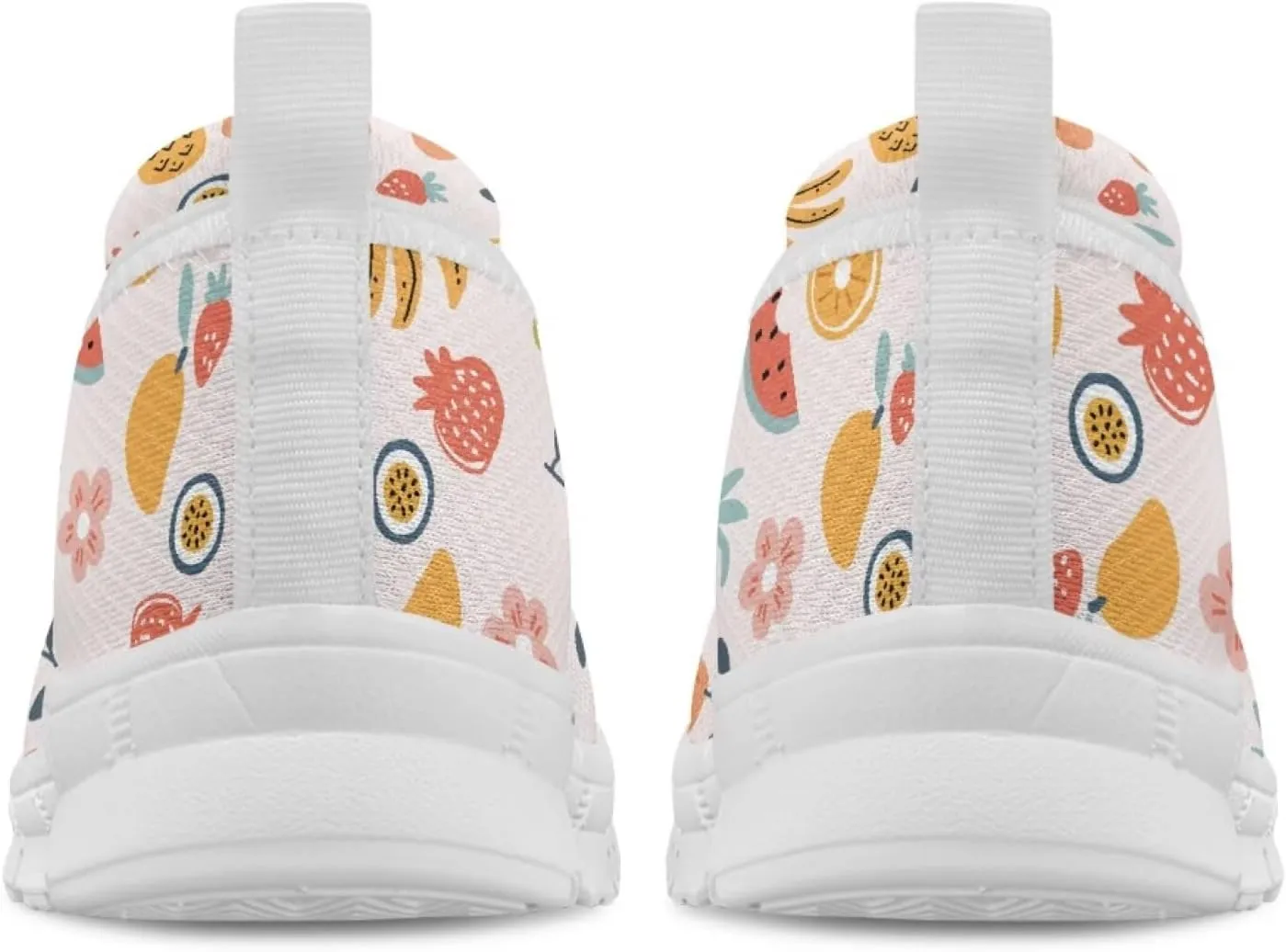 Sweet Fruit Printed Womens Ballet Flats Dress Shoes Slip On Mesh Casual Sneakers Round Toe Platform Loafers Lightweight Office & Travel