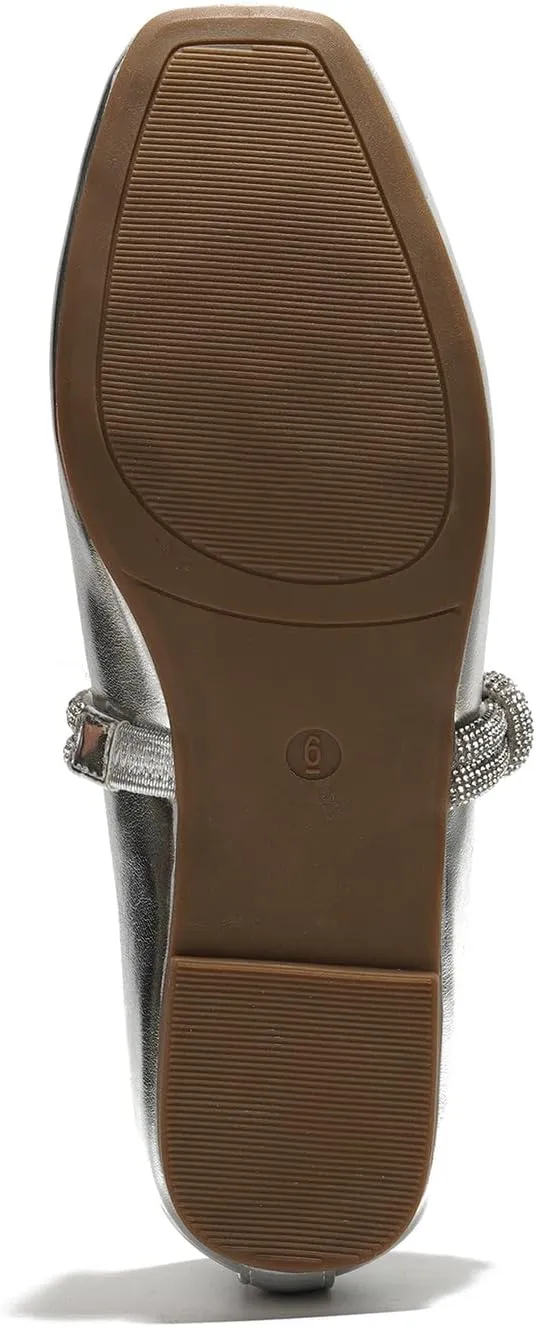 Tammy Cape Robbin Ballet Flats - Comfortable Rhinestone Dressy Shoes