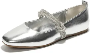 Tammy Cape Robbin Ballet Flats - Comfortable Rhinestone Dressy Shoes