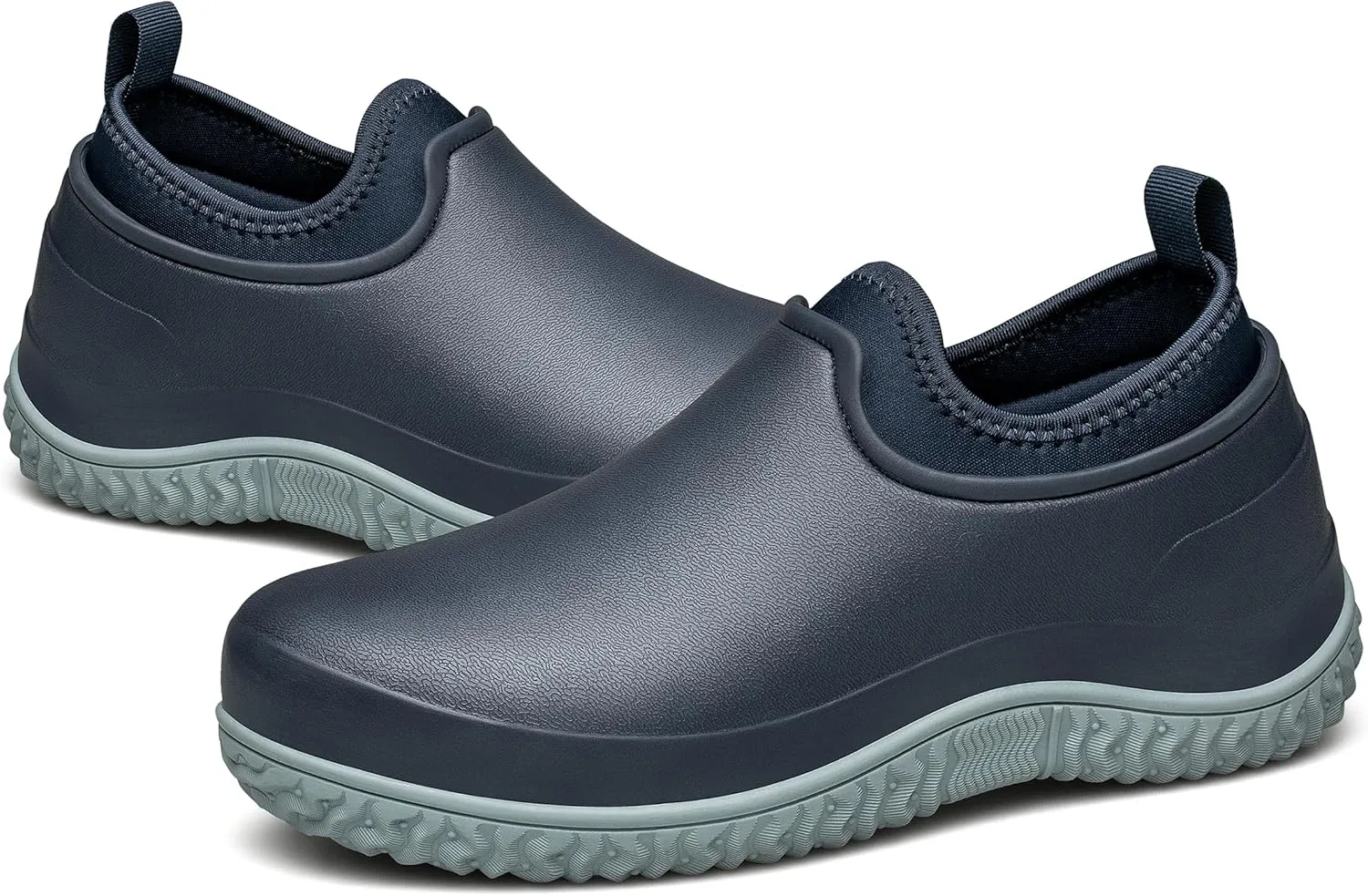 TENGTA Men's Garden Shoes Waterproof Slip On Mud Rain Boots for Women Lightweight Grass Cutting Shoes