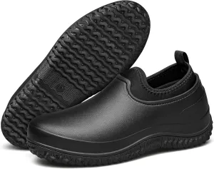 TENGTA Men's Garden Shoes Waterproof Slip On Mud Rain Boots for Women Lightweight Grass Cutting Shoes