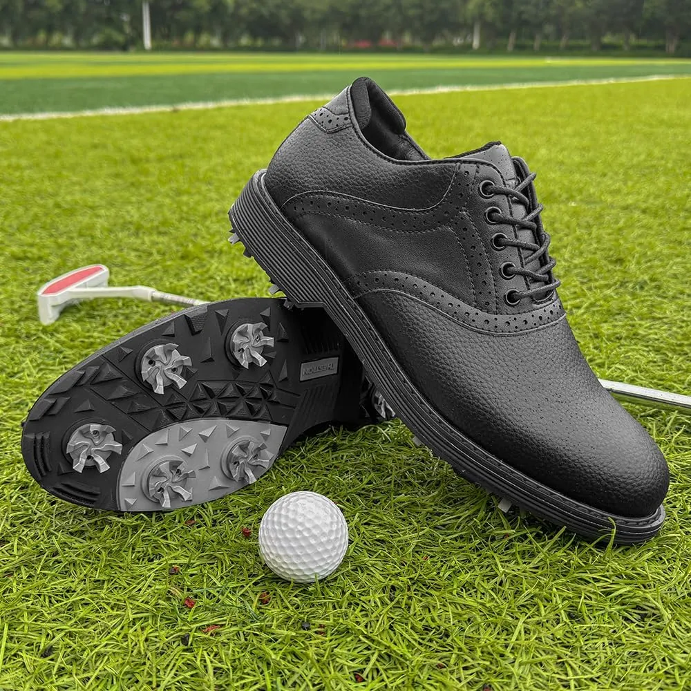 THESTRON Men Golf Shoes Waterproof Professional Golf Footwears Spikes Spikeless Golf Walking Sneakers Turf Sports Golf Training Sneakers for Men