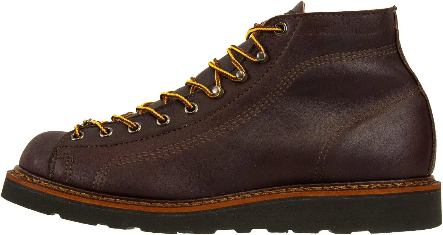 Thorogood American Heritage Series Lace-To-Toe Wedge Sole Leather Roofer Boots for Men with Slip-Resistant Outsole