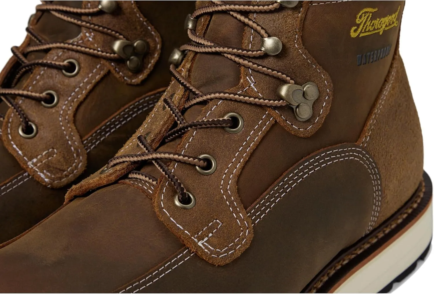 Thorogood Iron River 6” Leather Waterproof Work Shoes for Men with Composite Safety Toe Oil and Slip-Resistant Outsole