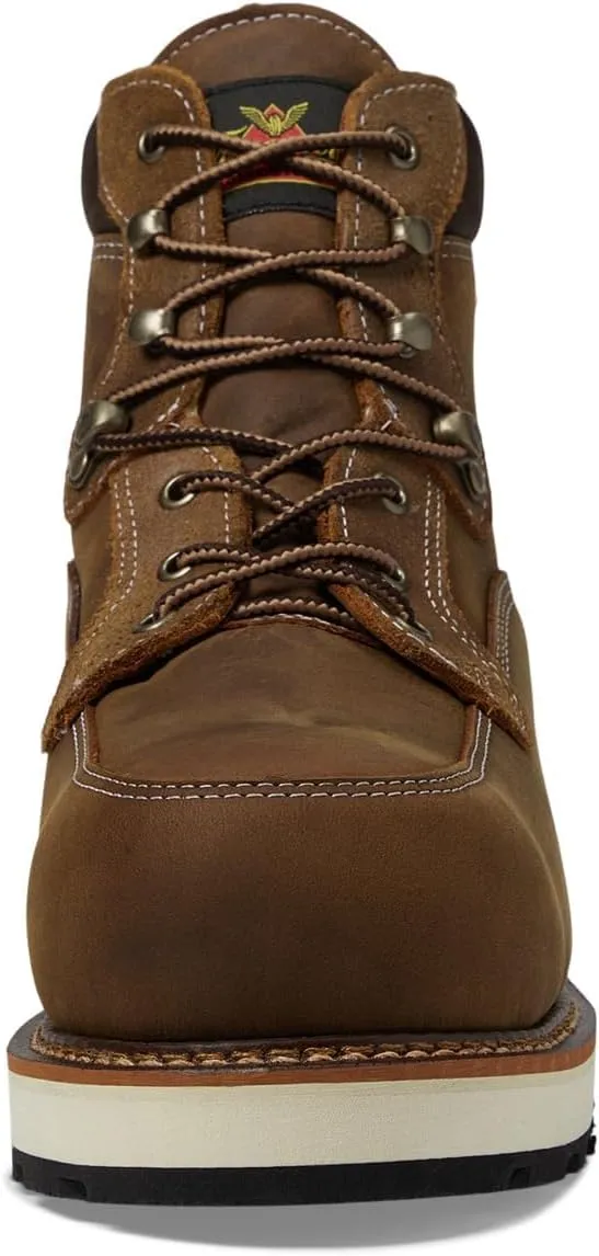 Thorogood Iron River 6” Leather Waterproof Work Shoes for Men with Composite Safety Toe Oil and Slip-Resistant Outsole