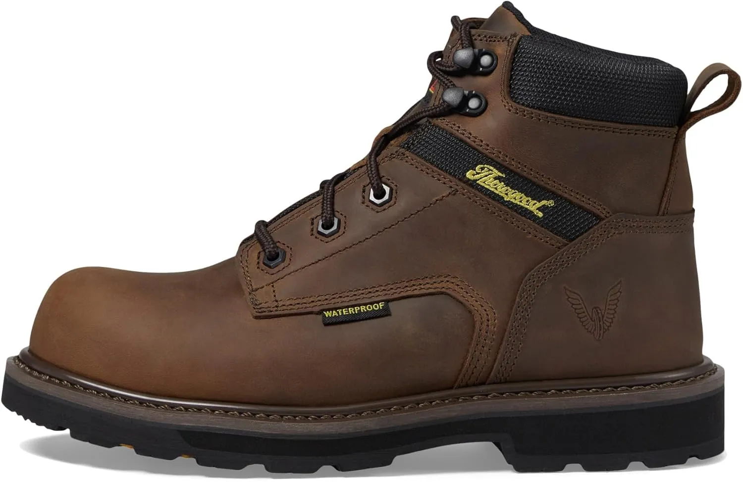 Thorogood Job-Site Series 6" Composite Safety Toe Waterproof Leather Work Boots for Men with Slip-Resistant Outsole