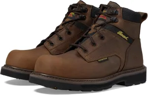 Thorogood Job-Site Series 6" Composite Safety Toe Waterproof Leather Work Boots for Men with Slip-Resistant Outsole
