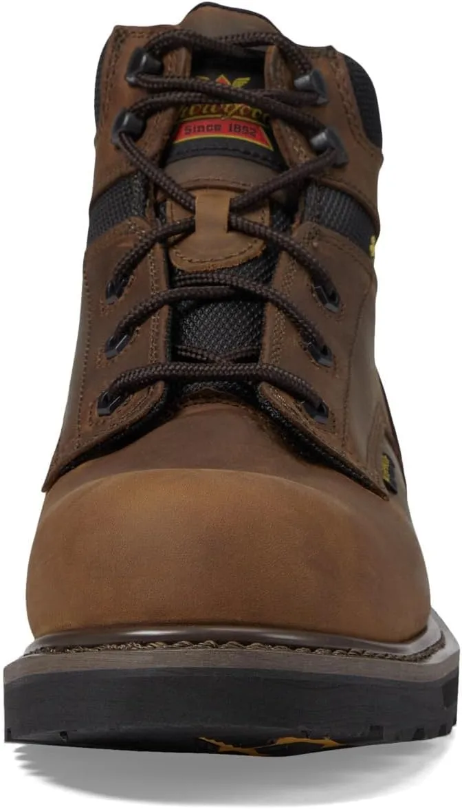 Thorogood Job-Site Series 6" Composite Safety Toe Waterproof Leather Work Boots for Men with Slip-Resistant Outsole
