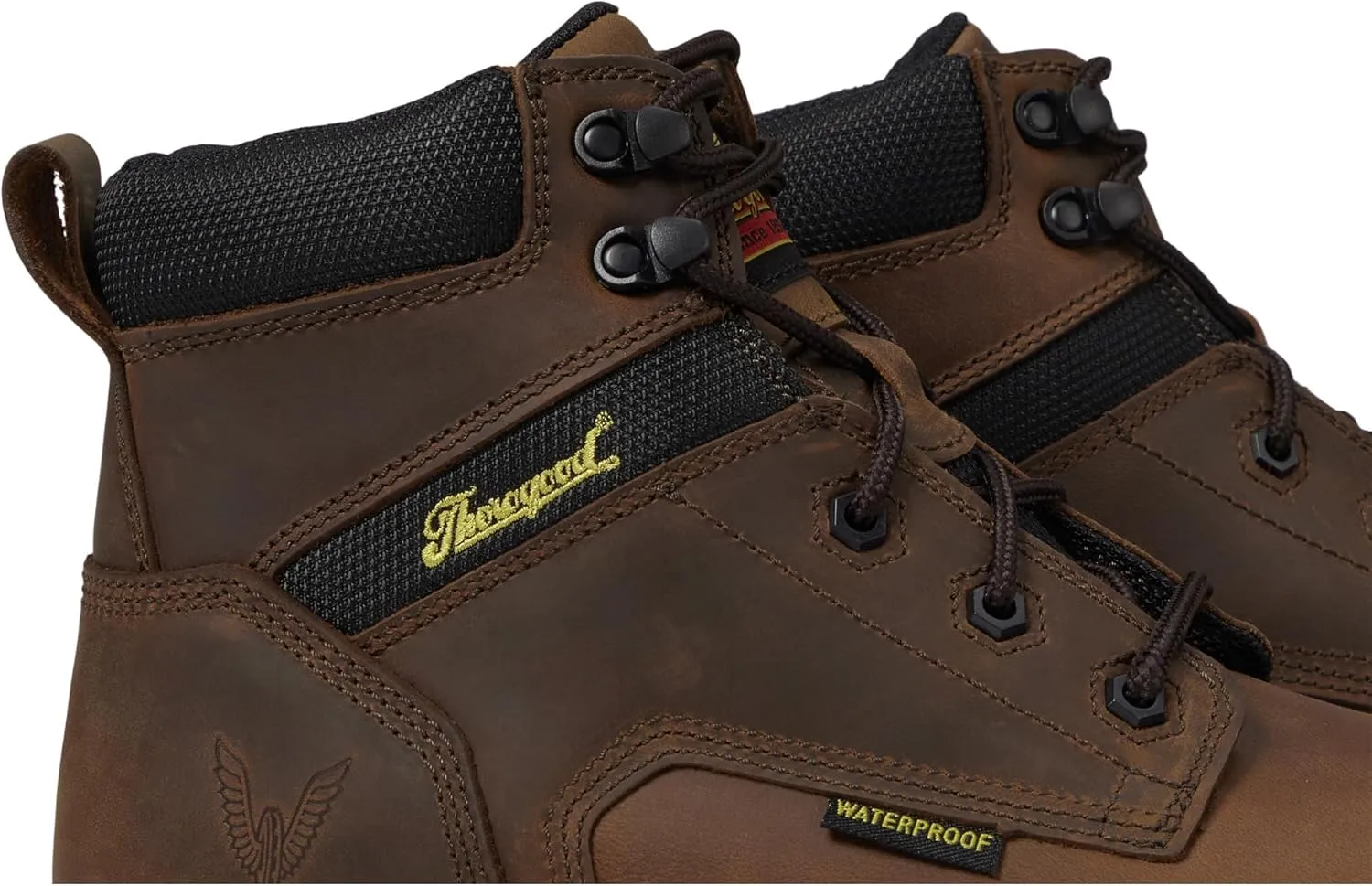 Thorogood Job-Site Series 6" Composite Safety Toe Waterproof Leather Work Boots for Men with Slip-Resistant Outsole