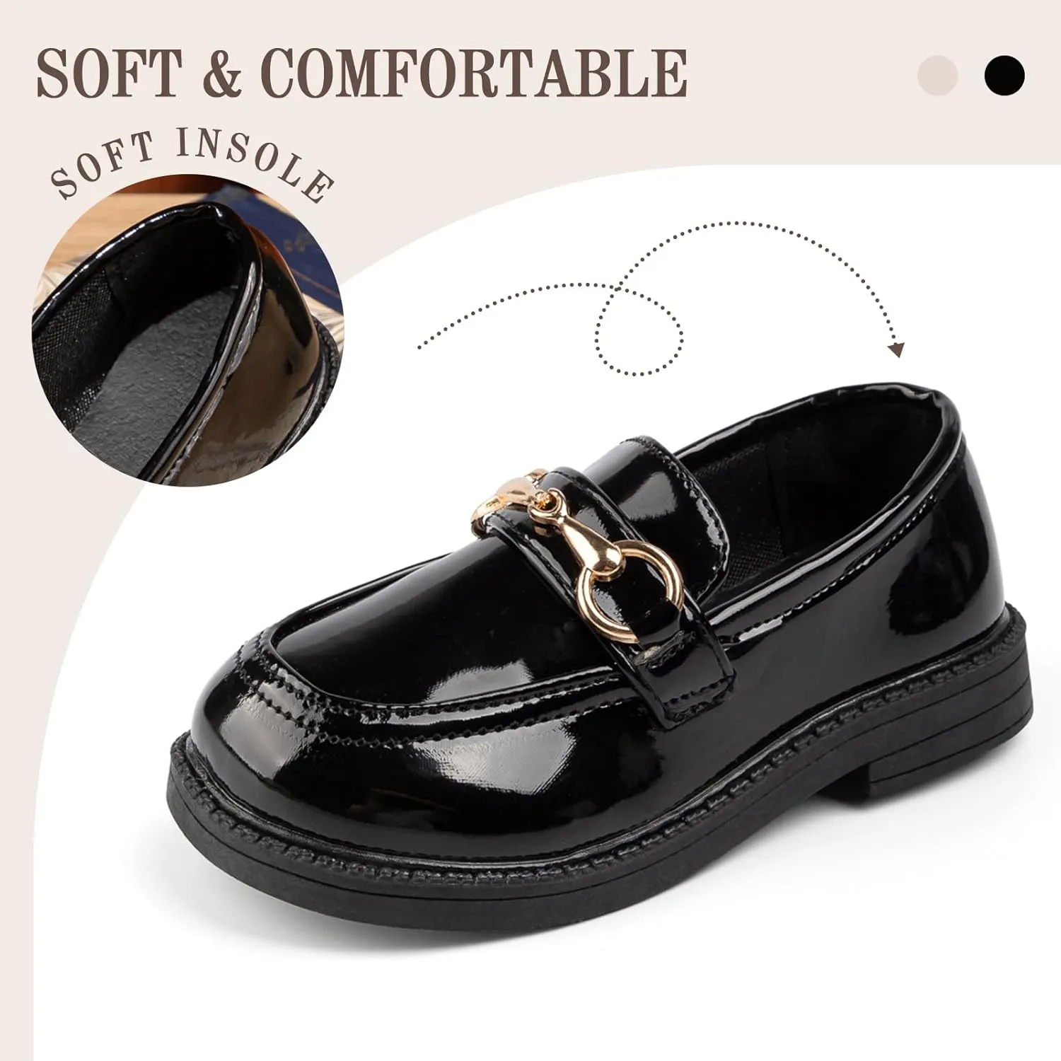 Toddler Boys Girls Dress Shoes Little Kids School Uniform Shoes Formal Casual Oxfords Wedding Church Loafer Flats
