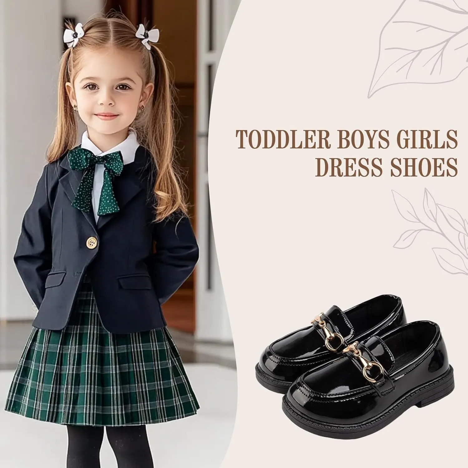 Toddler Boys Girls Dress Shoes Little Kids School Uniform Shoes Formal Casual Oxfords Wedding Church Loafer Flats