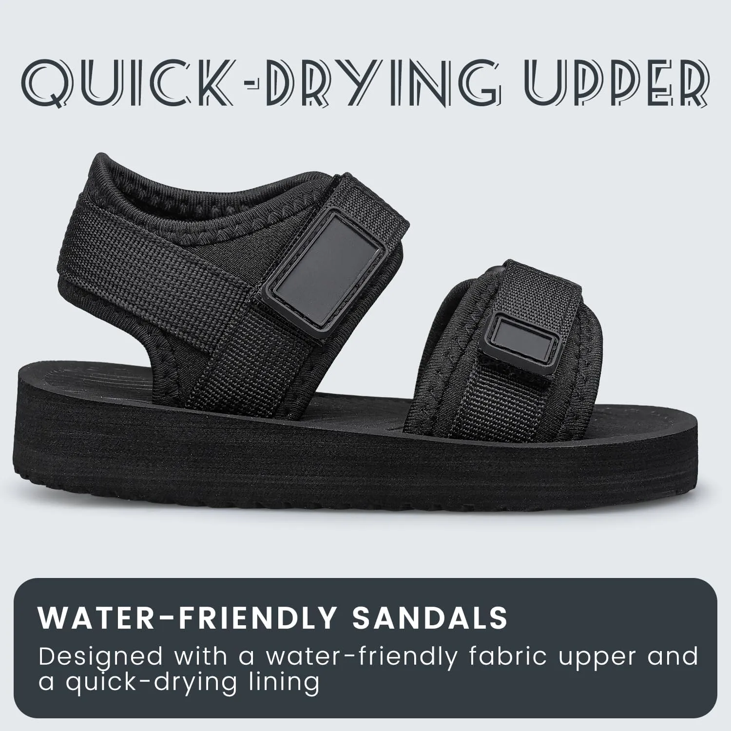 Toddler Little Kid Sandals Boys Girls Adjustable Strap Open-Toe Summer Outdoor Unisex Child Sport Beach Sandals(Toddler/Little Kid/Big Kid)