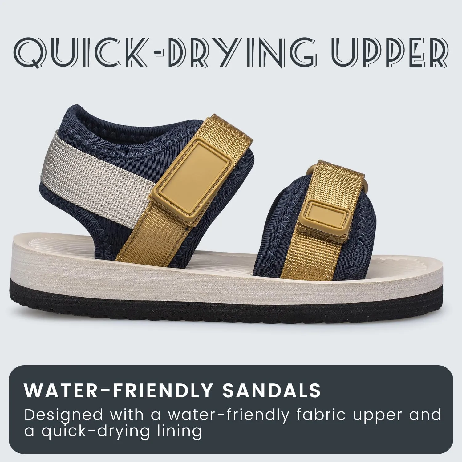 Toddler Little Kid Sandals Boys Girls Adjustable Strap Open-Toe Summer Outdoor Unisex Child Sport Beach Sandals(Toddler/Little Kid/Big Kid)