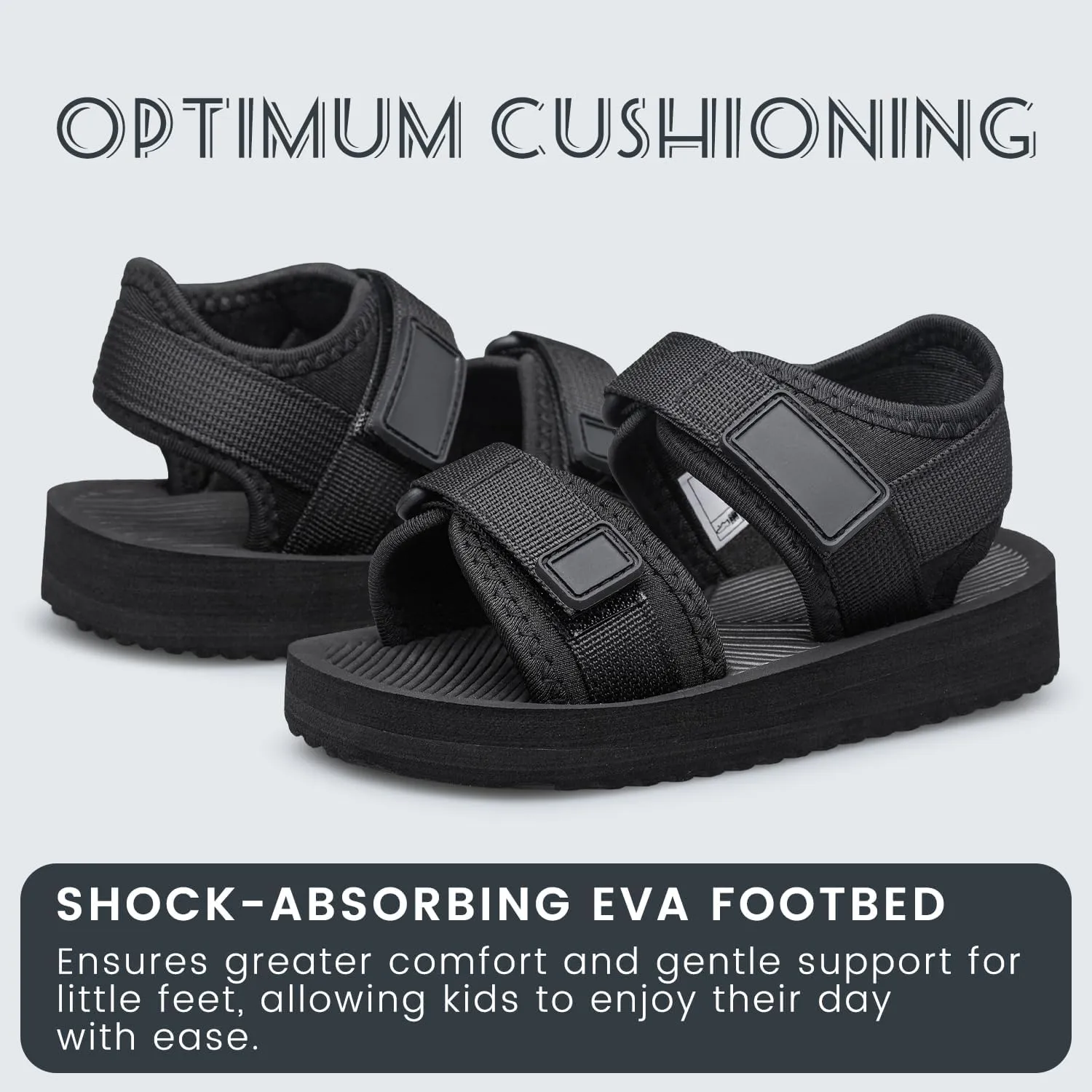 Toddler Little Kid Sandals Boys Girls Adjustable Strap Open-Toe Summer Outdoor Unisex Child Sport Beach Sandals(Toddler/Little Kid/Big Kid)
