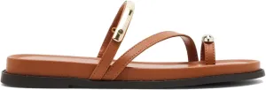 Toe Ring Thong Sandals for Women Open Toe Strappy Flat Sandals Casual Summer Dressy Beach Slide Sandals