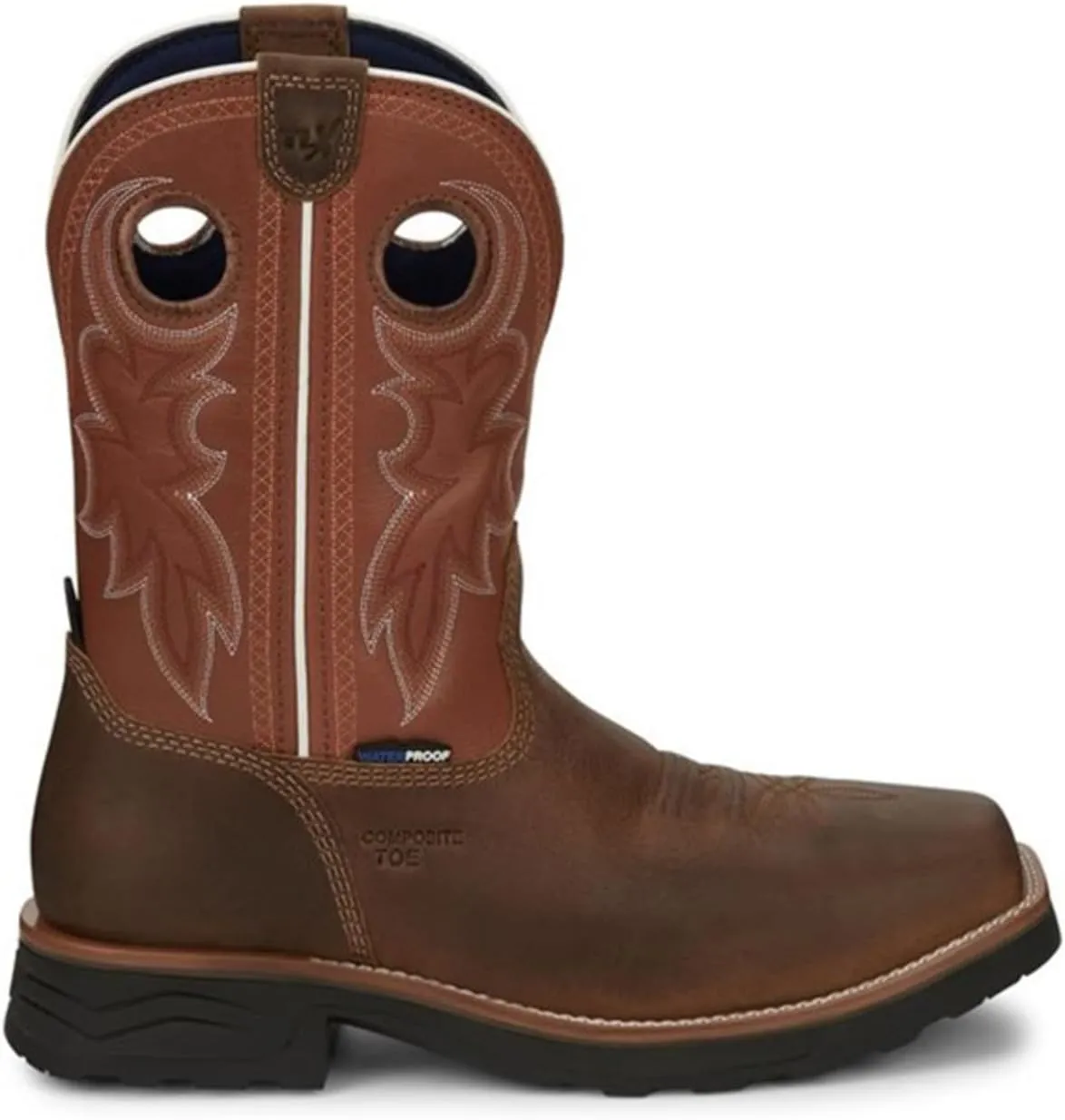 Tony Lama Men's Fireball 11" Composite Toe Waterproof Sqaure Toe Work Boot