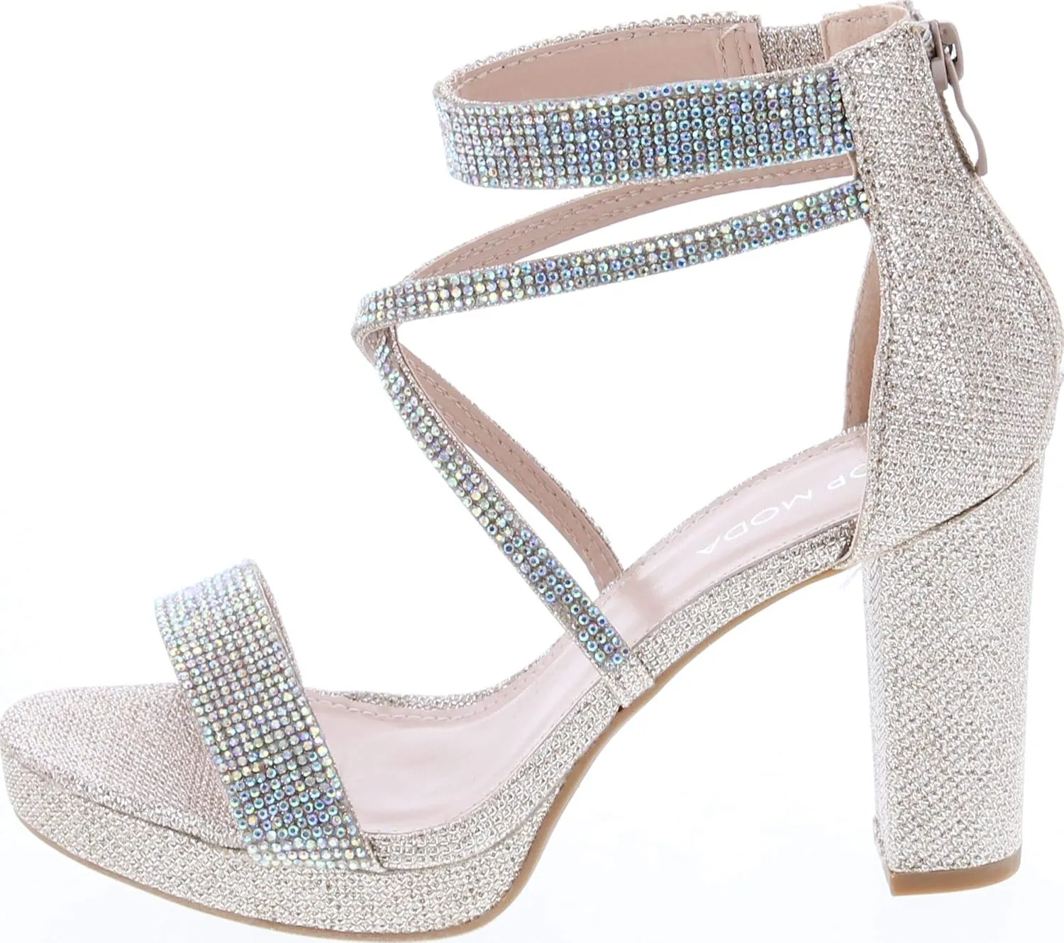 TOP Moda Dressy/Formal Sandals High Heel Ankle Strap Open Toe Sandals