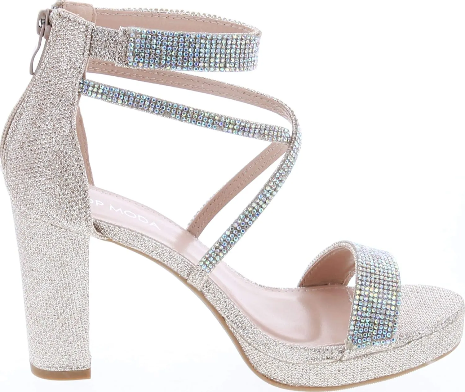 TOP Moda Dressy/Formal Sandals High Heel Ankle Strap Open Toe Sandals