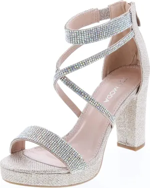 TOP Moda Dressy/Formal Sandals High Heel Ankle Strap Open Toe Sandals