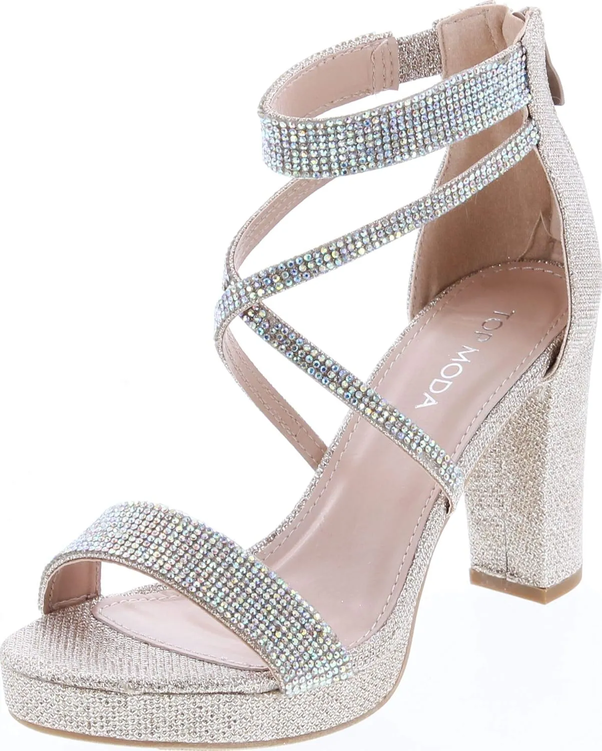 TOP Moda Dressy/Formal Sandals High Heel Ankle Strap Open Toe Sandals