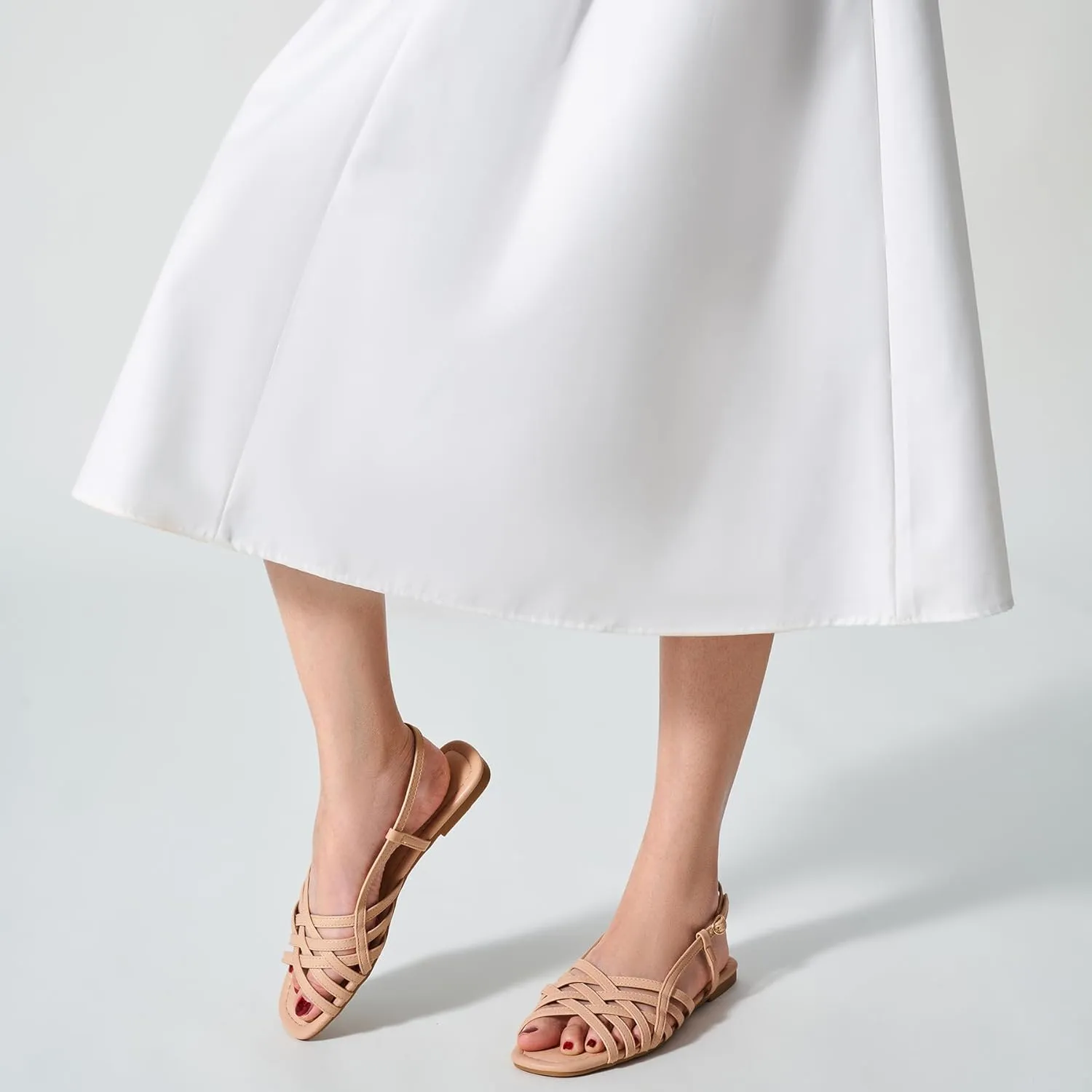 Trary Women's Flat Sandals Gladiator Sandals for Women Comfortable Ankle Strap Sandals Casual Fisherman Strappy Sandals for Women Dressy Summer Beach Shoes