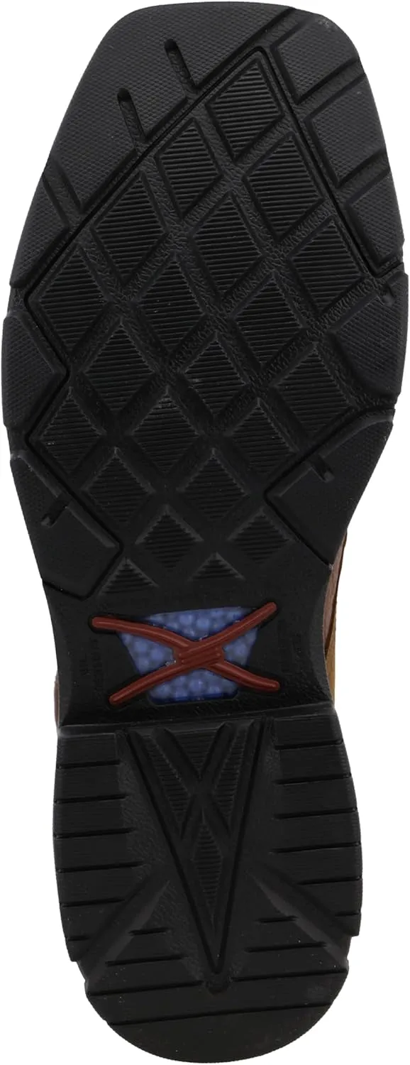 Twisted X Men's 8" CellStretch Lacer - Casual Western Boots for Men, Distressed Saddle & Cognac - Waterproof