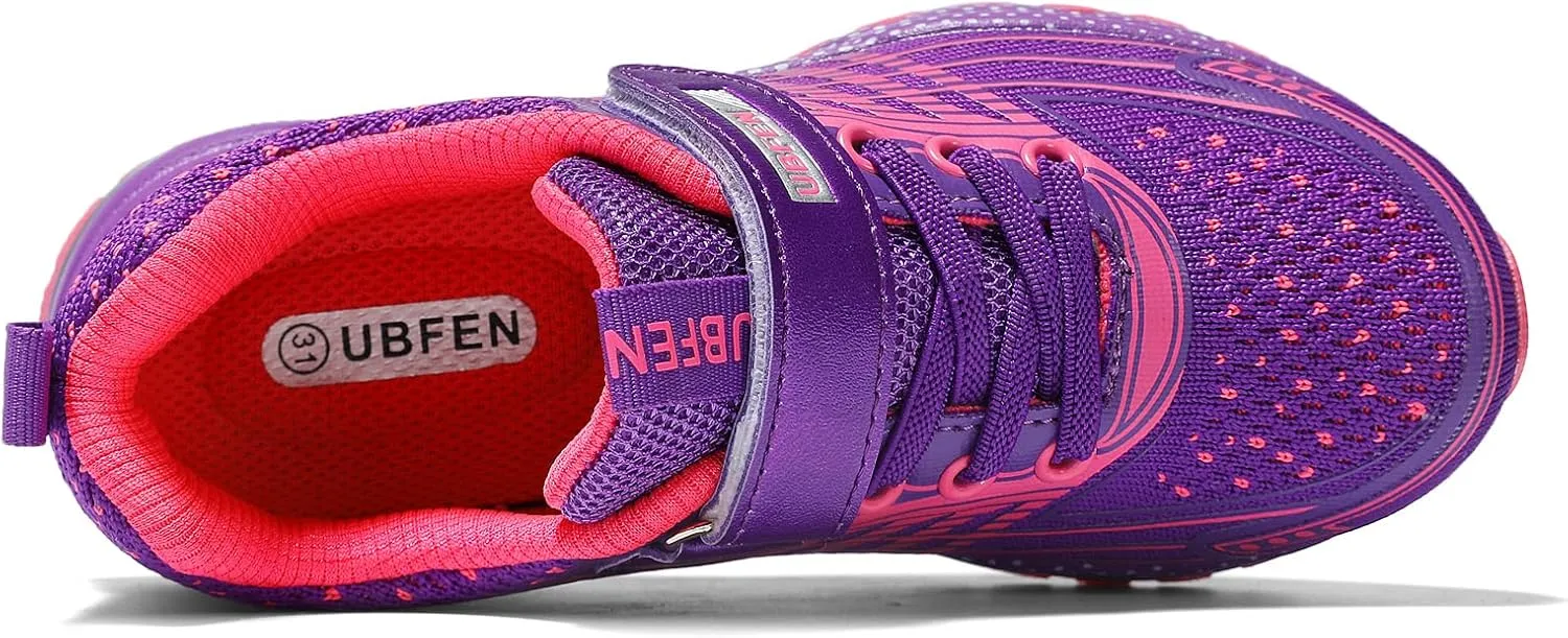 UBFEN Kids Sneakers Boys Girls Tennis Shoes for Running Athletic Walking Gym Sports Lightweight Breathable