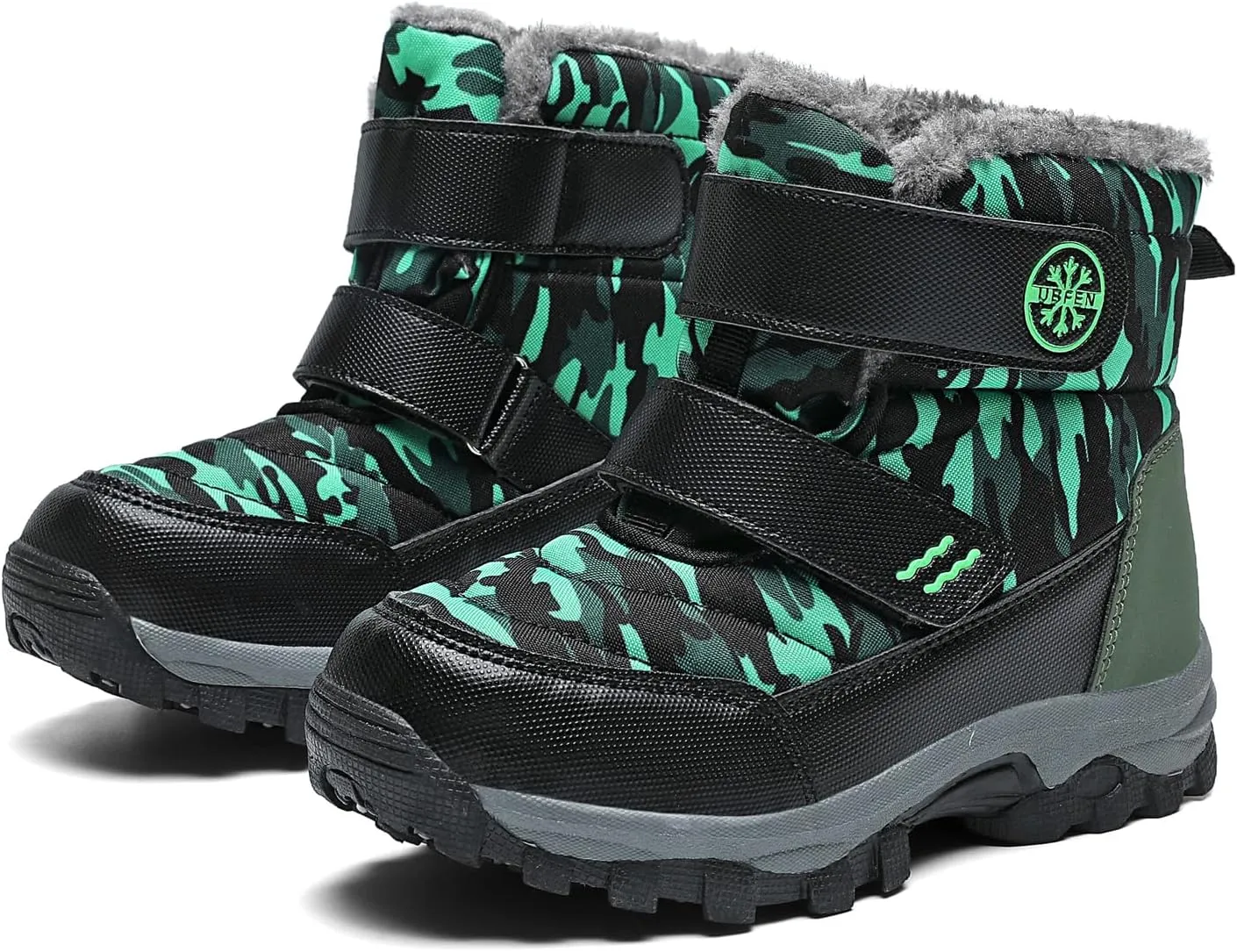 UBFEN Kids Snow Boots Boys Girls Winter Warm Waterproof Outdoor Slip Resistant Cold Weather Unisex Shoes (Toddler/Little Kid/Big Kid)