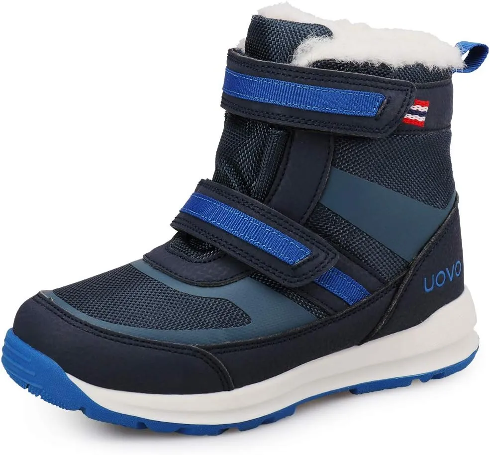 UOVO Boys Winter Snow Boots - Waterproof, Warm, Slip Resistant Outdoor Boots for Kids (Little/Big Boys)