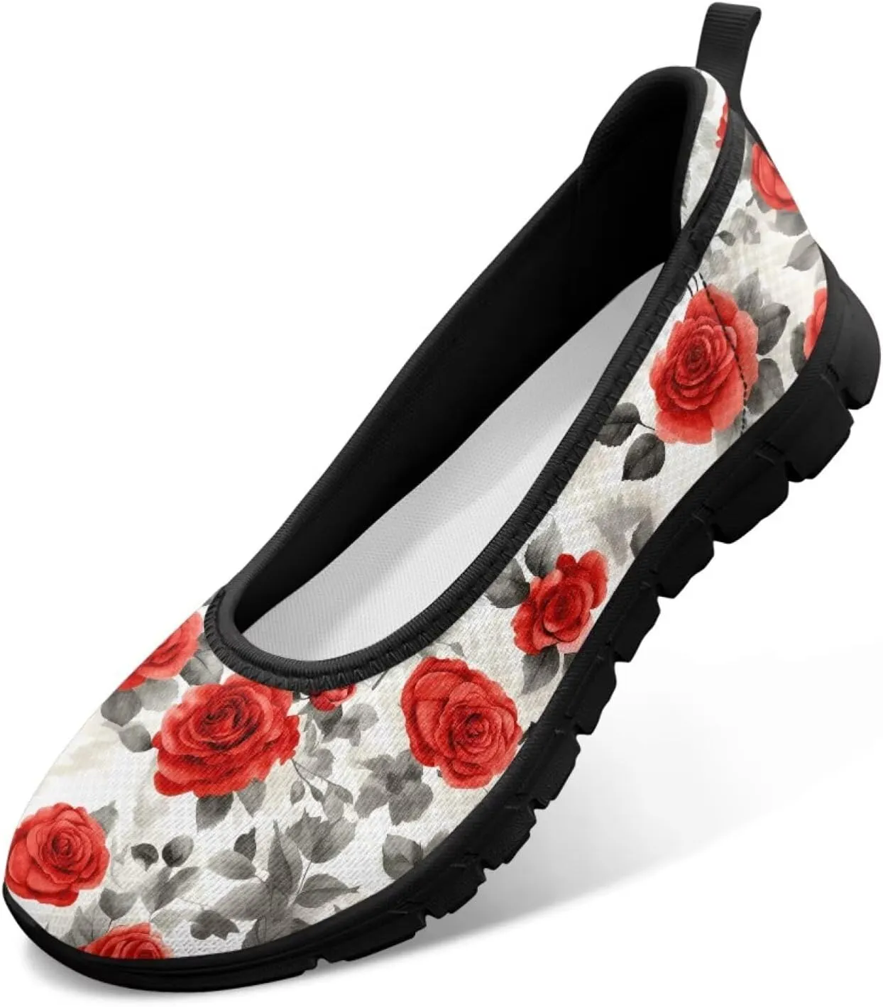Various Floral Print Women's Flats Round Toe Ballet Loafers Lightweight Mesh Breathable Casual Sneakers Work & Travel