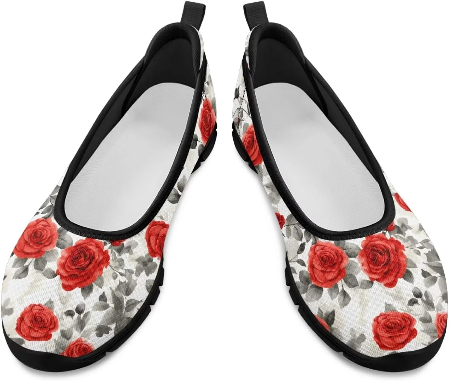 Various Floral Print Women's Flats Round Toe Ballet Loafers Lightweight Mesh Breathable Casual Sneakers Work & Travel
