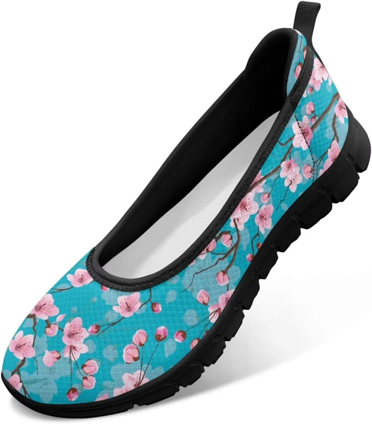 Various Floral Print Women's Flats Round Toe Ballet Loafers Lightweight Mesh Breathable Casual Sneakers Work & Travel