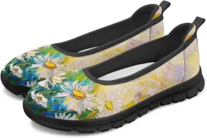 Various Floral Print Women's Flats Round Toe Ballet Loafers Lightweight Mesh Breathable Casual Sneakers Work & Travel