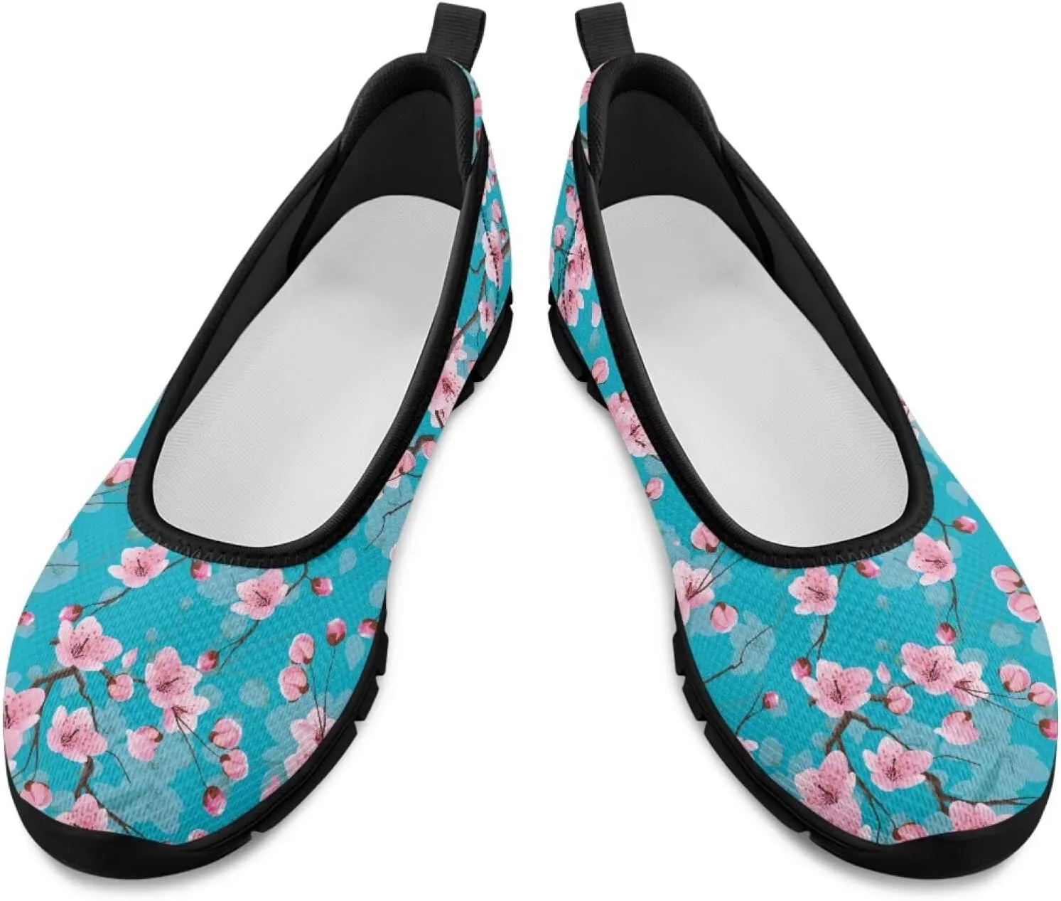 Various Floral Print Women's Flats Round Toe Ballet Loafers Lightweight Mesh Breathable Casual Sneakers Work & Travel