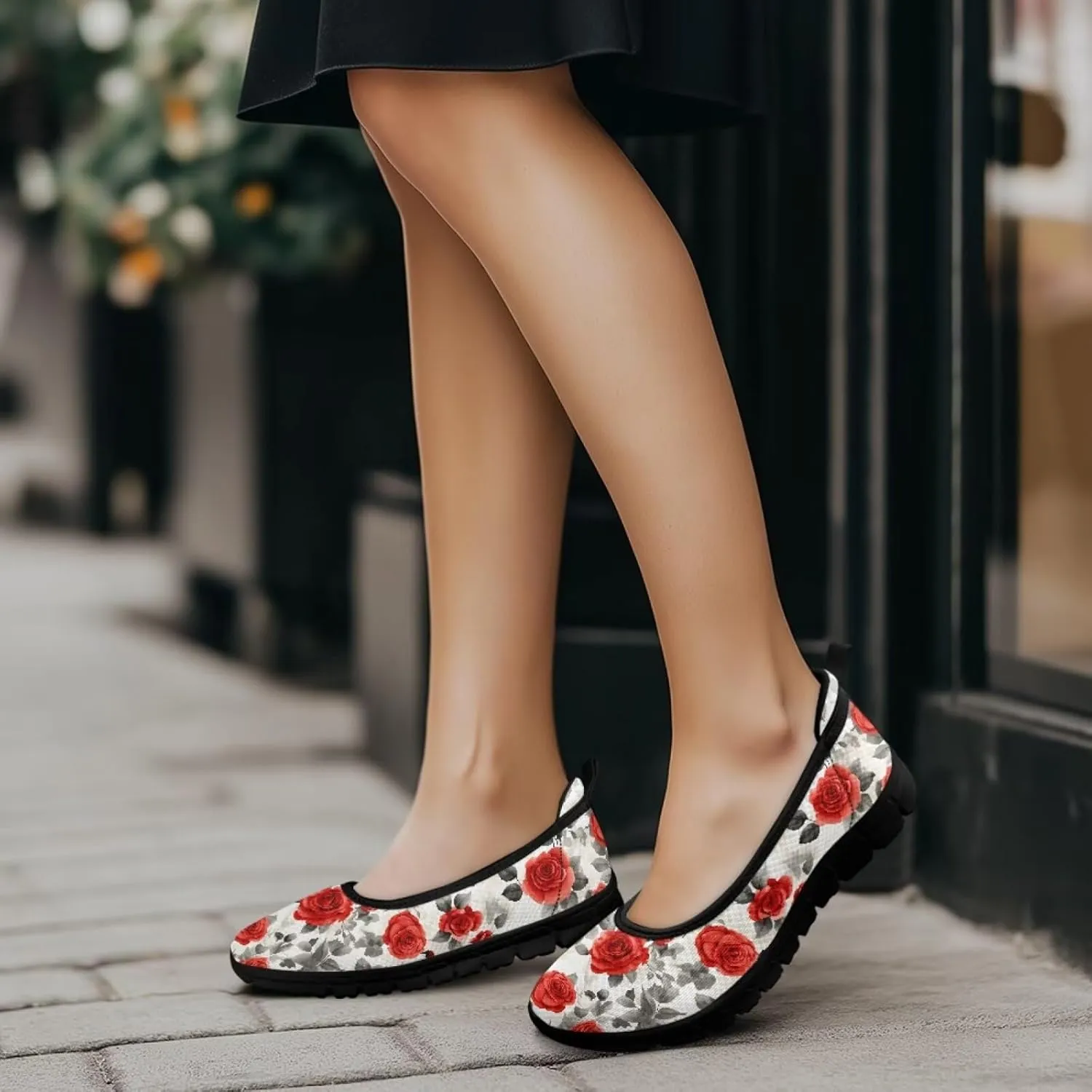 Various Floral Print Women's Flats Round Toe Ballet Loafers Lightweight Mesh Breathable Casual Sneakers Work & Travel