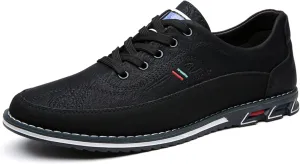 Veslexth Men Casual Business Shoes Lace Up Adjustable Loafers Driving Working Walking Party Formal Oxfords