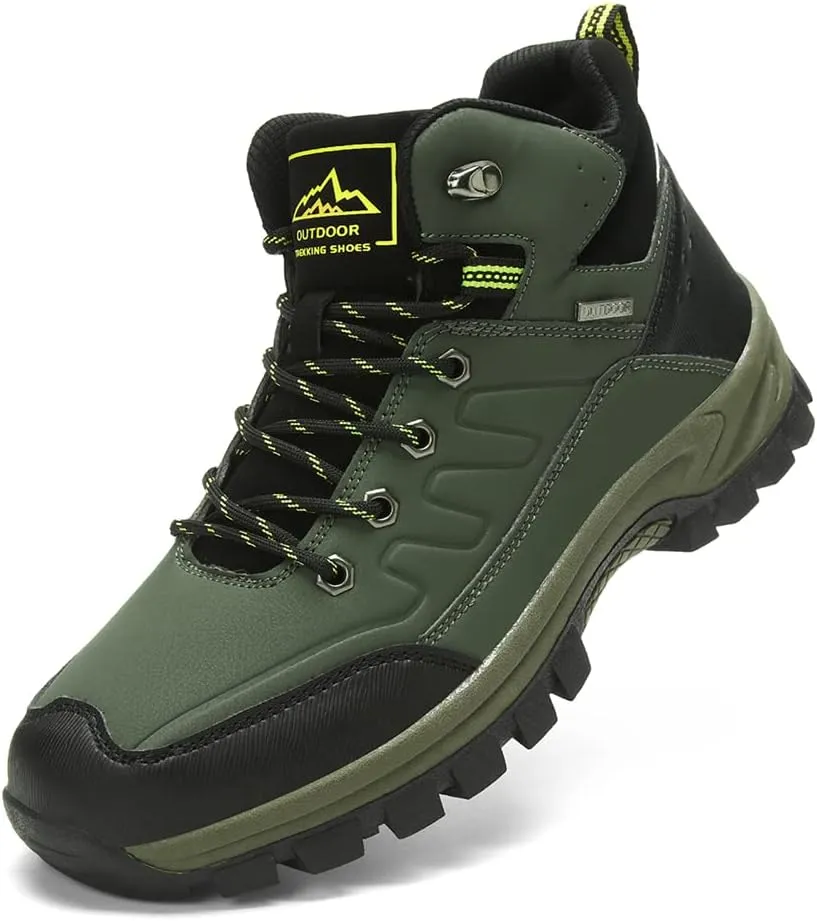 Veslexth Mens Snow Boots Insulated Waterproof Winter Shoes Non-slip Outdoor with Removable Lining for Men Fur Lined Casual Hiking Lightweight Anti-Slip Water-Resistant Footwear
