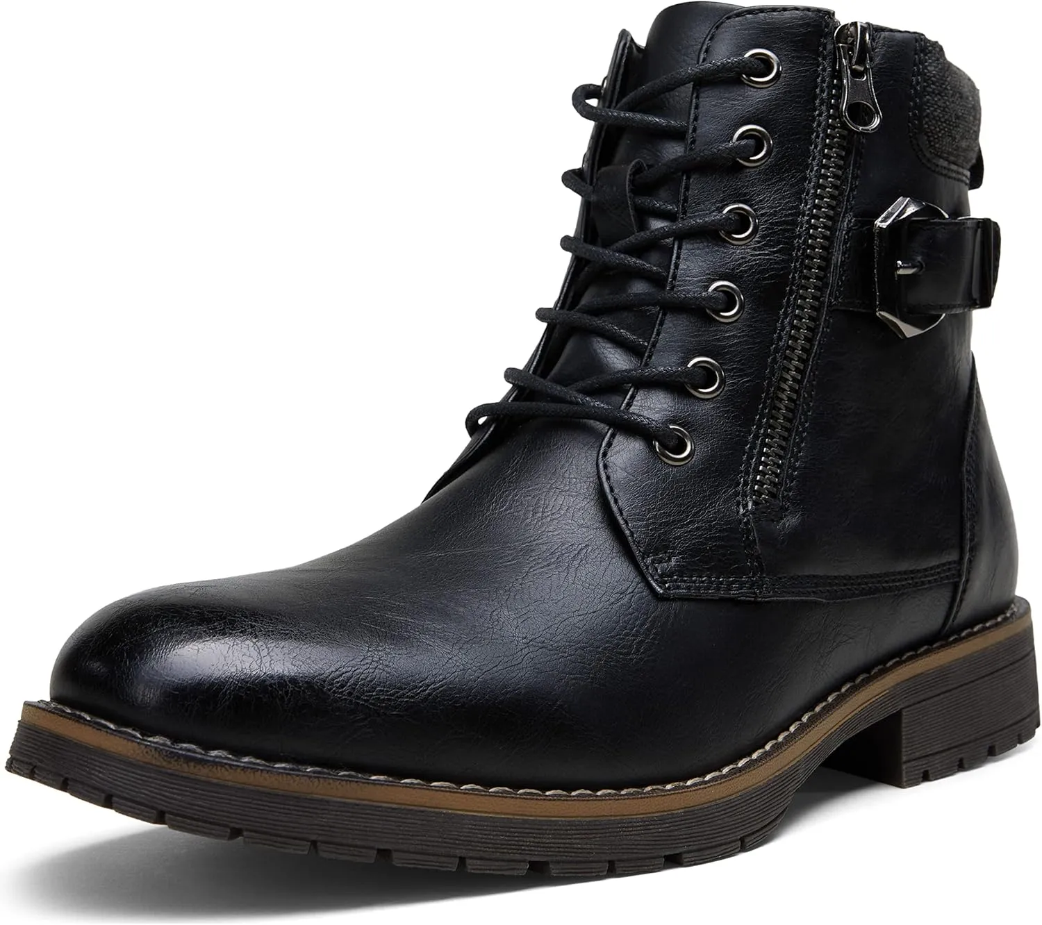 Vostey Men's Boots Boots for Men Casual Boots Motorcycle Combat Ankle Dress Boots Mens