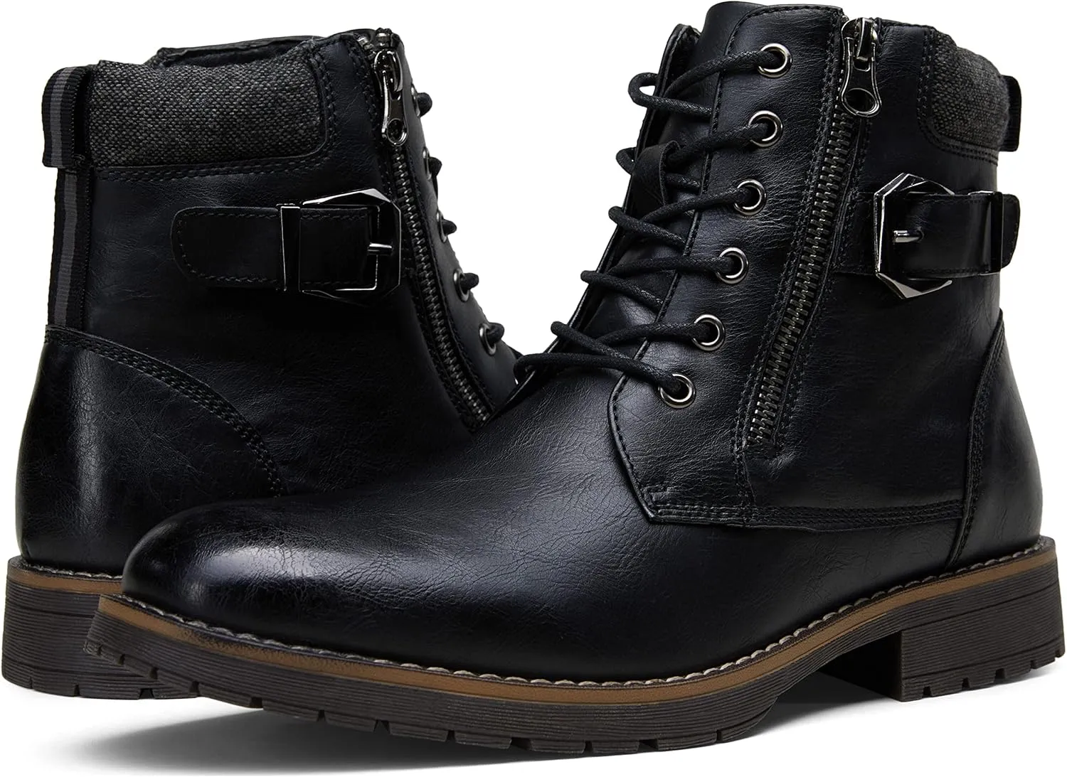 Vostey Men's Boots Boots for Men Casual Boots Motorcycle Combat Ankle Dress Boots Mens